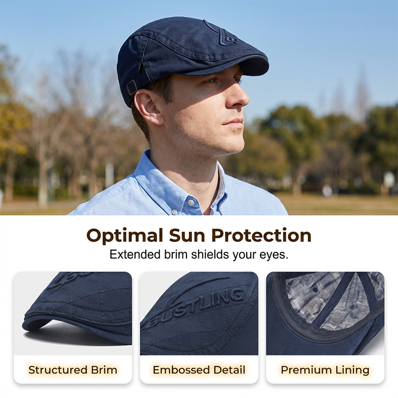 🔥 50% DE DESCONTO – Chapéu Ivy Plano Gravado para Homem | Design elegante, textura exclusiva & estilo clássico para o dia a dia