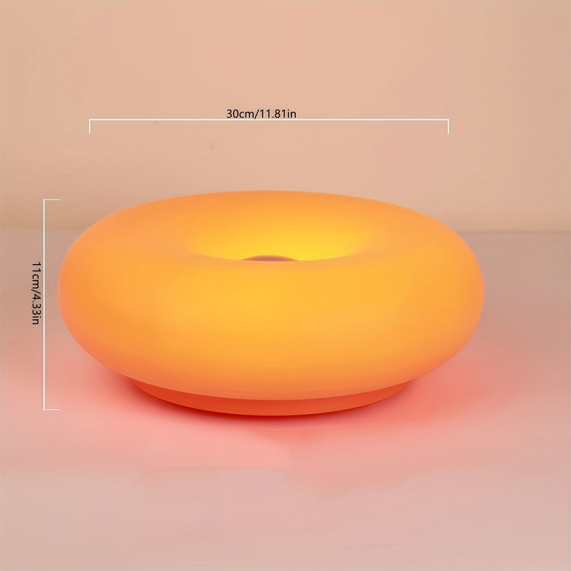 🔥 60% DE DESCONTO – Luminária LED Donut com Controle Tátil | Design único, dimerizável & perfeita para criar ambiente aconchegante 🍩💡