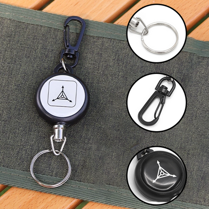 🔑 BUY 1 GET 1 FREE! 🌀 Heavy-Duty Retractable Keychain – Durable Cable, Compact Design & Secure Key & Card Holder 💳