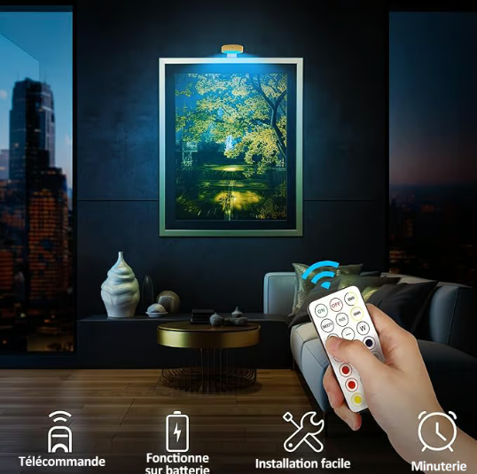 🏆 50% DE DESCONTO – COMPRE 3 E LEVE 2 GRÁTIS 🎉 Lâmina Magnética com 13 Modos de Luz | Iluminação ajustável, ideal para quadros deco & design compacto