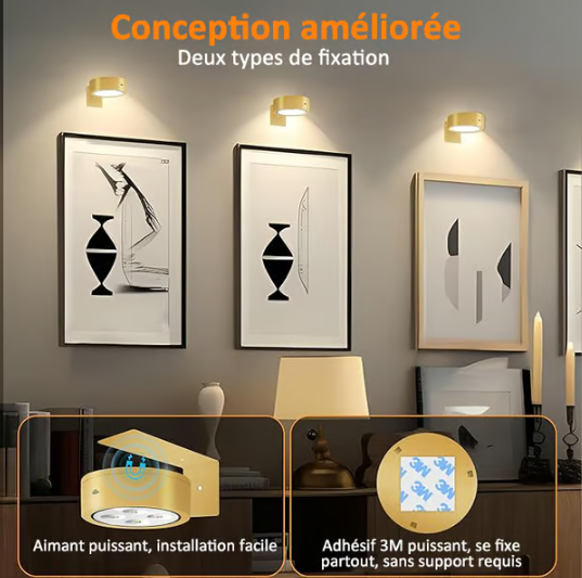 🏆 50% DE DESCONTO – COMPRE 3 E LEVE 2 GRÁTIS 🎉 Lâmina Magnética com 13 Modos de Luz | Iluminação ajustável, ideal para quadros deco & design compacto
