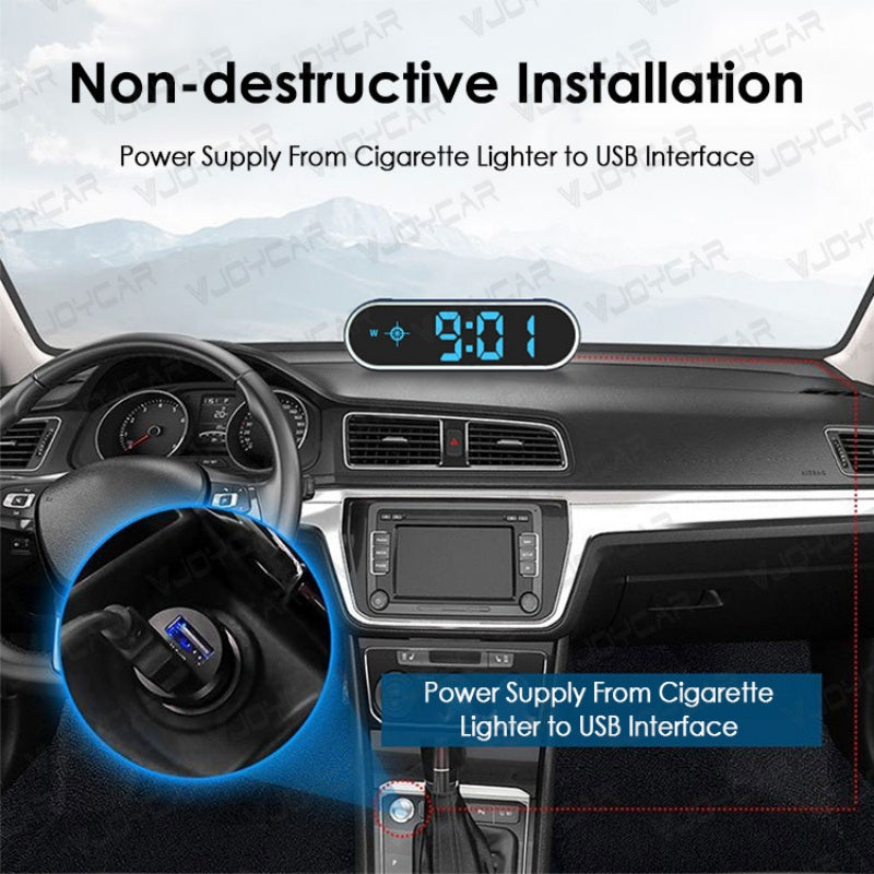 🔥 50% DE DESCONTO – Display Digital Multifuncional de Velocidade e Bússola para Carro | Precisão em tempo real, fácil leitura & design compacto