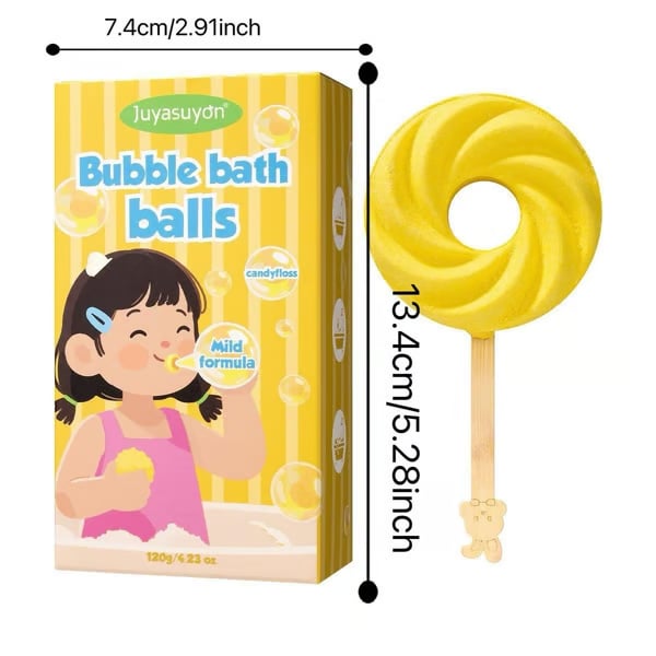 🍭 50% DE DESCONTO – Bombas de Banho Reutilizáveis em Forma de Pirulito | Espuma colorida, diversão garantida & pele macia
