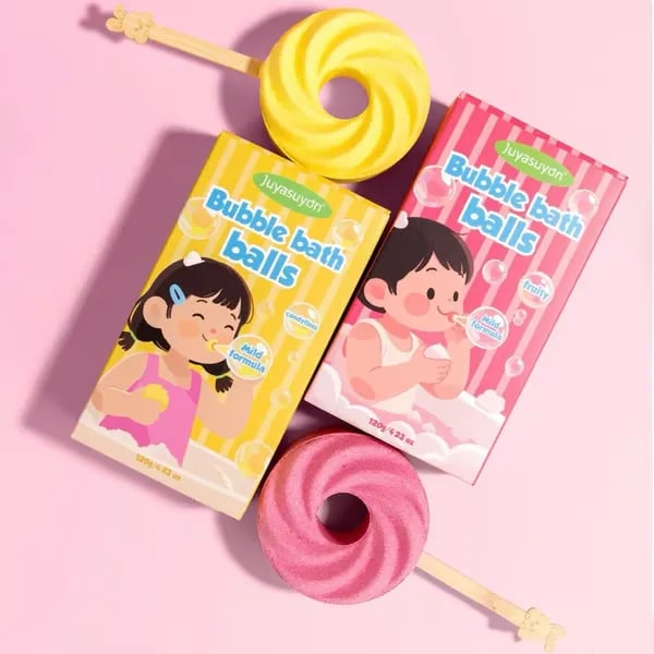 🍭 50% DE DESCONTO – Bombas de Banho Reutilizáveis em Forma de Pirulito | Espuma colorida, diversão garantida & pele macia