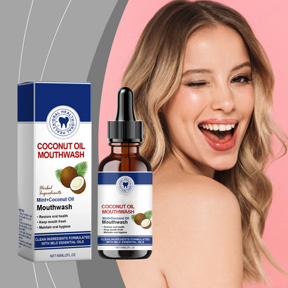 🔥COMPRE 2 E GANHE 1 GRÁTIS🦷👍PROMOÇÃO EM DESTAQUE - Enxaguante bucal concentrado natural com óleo de coco e menta