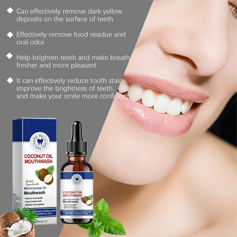 🔥COMPRE 2 E GANHE 1 GRÁTIS🦷👍PROMOÇÃO EM DESTAQUE - Enxaguante bucal concentrado natural com óleo de coco e menta