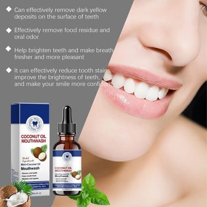 🔥COMPRE 2 E GANHE 1 GRÁTIS🦷👍PROMOÇÃO EM DESTAQUE - Enxaguante bucal concentrado natural com óleo de coco e menta