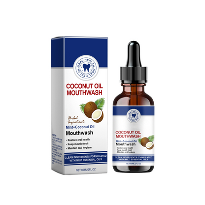 🔥COMPRE 2 E GANHE 1 GRÁTIS🦷👍PROMOÇÃO EM DESTAQUE - Enxaguante bucal concentrado natural com óleo de coco e menta