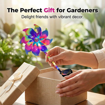🌈 50% DE DESCONTO – Luz Solar Cata-vento para Jardim | Cores vibrantes, automática & resistente à chuva