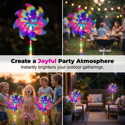 🌈 50% DE DESCONTO – Luz Solar Cata-vento para Jardim | Cores vibrantes, automática & resistente à chuva