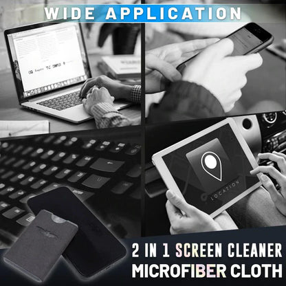 📱 50% DE DESCONTO – Limpador 2 em 1 para Telas com Pano de Microfibra | Portátil & reutilizável