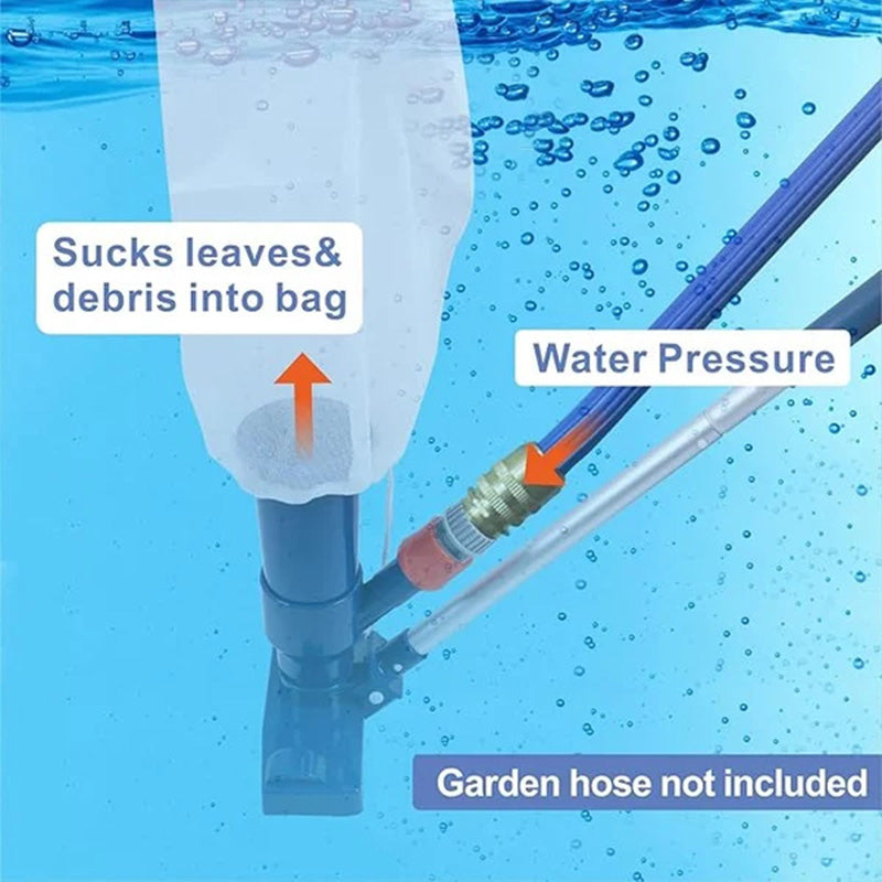 🧹 50% DE DESCONTO – Conjunto de Aspirador de Fundo para Limpeza de Piscina | Remove sujeira e folhas facilmente, durável & prático