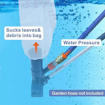 🧹 50% DE DESCONTO – Conjunto de Aspirador de Fundo para Limpeza de Piscina | Remove sujeira e folhas facilmente, durável & prático