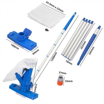 🧹 50% DE DESCONTO – Conjunto de Aspirador de Fundo para Limpeza de Piscina | Remove sujeira e folhas facilmente, durável & prático