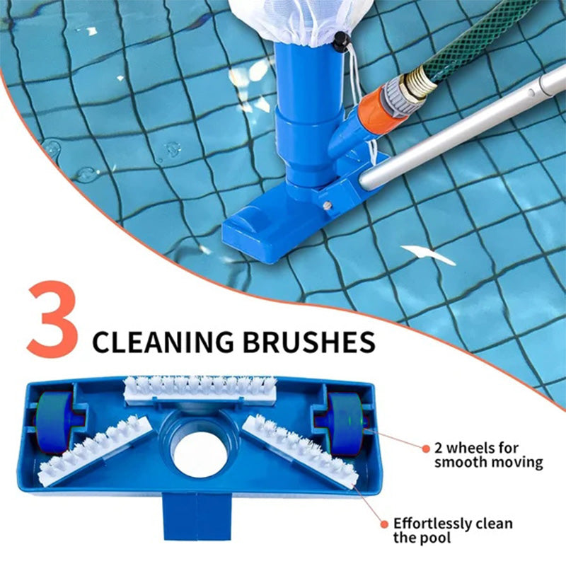 🧹 50% DE DESCONTO – Conjunto de Aspirador de Fundo para Limpeza de Piscina | Remove sujeira e folhas facilmente, durável & prático