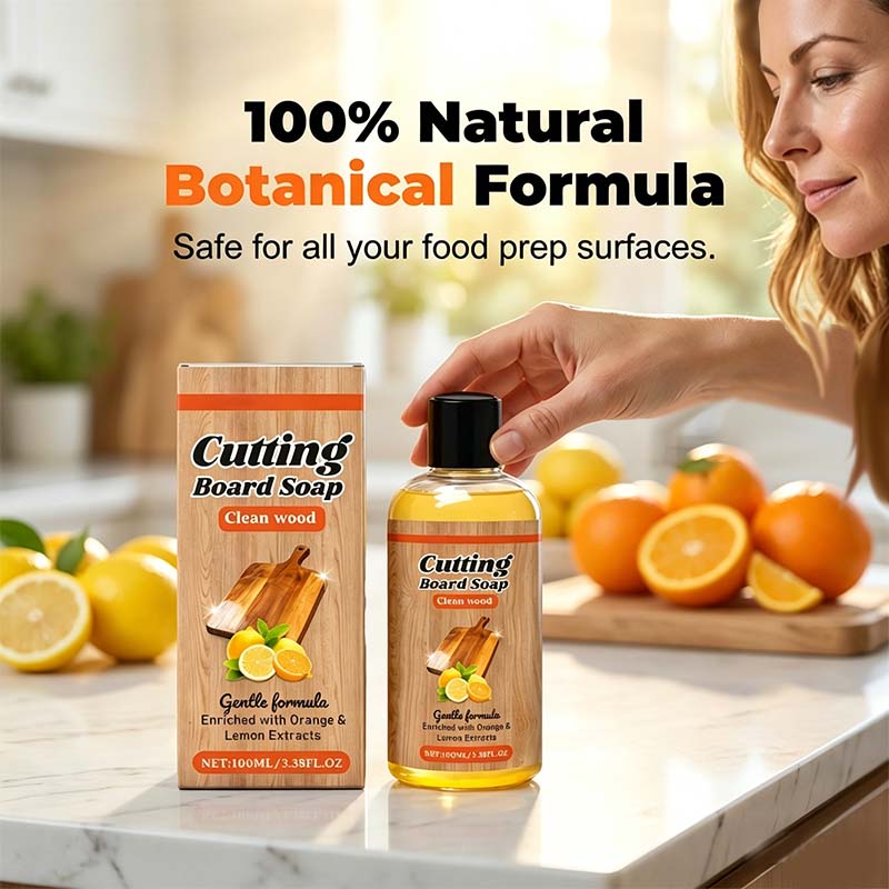 🧼 50% DE DESCONTO – Sabonete para Tábua de Corte | Remove odores e manchas com extratos naturais de limão e laranja. Prático e durável.