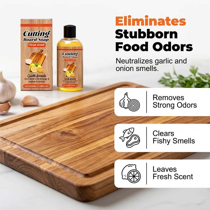 🧼 50% DE DESCONTO – Sabonete para Tábua de Corte | Remove odores e manchas com extratos naturais de limão e laranja. Prático e durável.