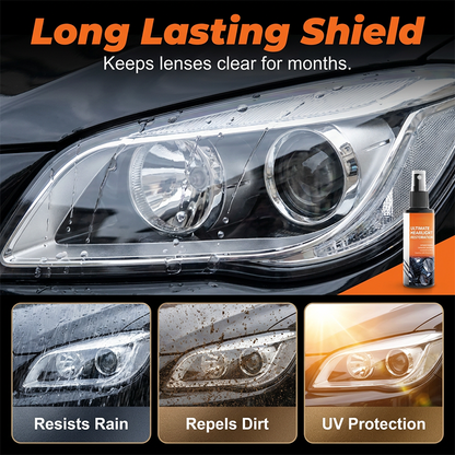 🚗 50% DE DESCONTO – Kit Spray para Restauração de Faróis | Remove opacidade & protege contra UV