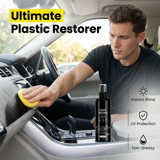 🔧 50% DE DESCONTO – Restaurador de Plásticos | Remove desbotamento & protege contra UV