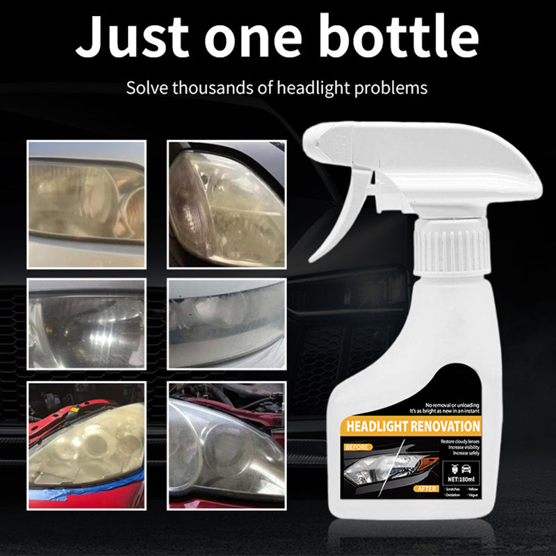 🚗 50% DE DESCONTO – Spray de Restauração de Faróis | Remove opacidade, recupera o brilho & fácil aplicação