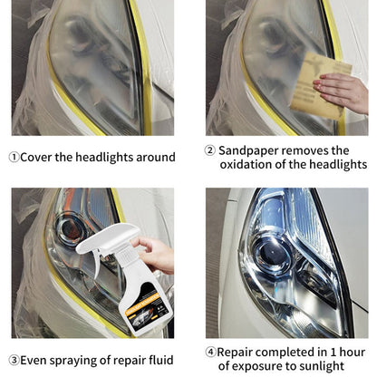 🚗 50% DE DESCONTO – Spray de Restauração de Faróis | Remove opacidade, recupera o brilho & fácil aplicação