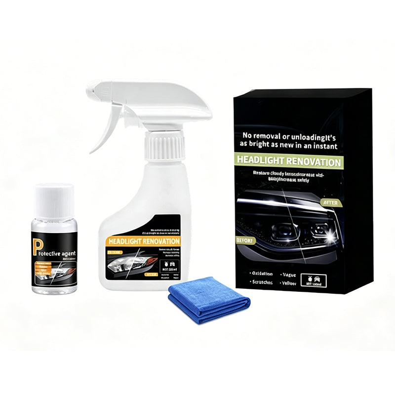 🚗 50% DE DESCONTO – Spray de Restauração de Faróis | Remove opacidade, recupera o brilho & fácil aplicação