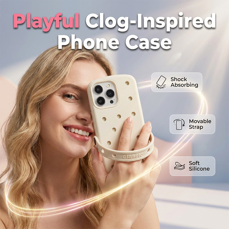 Clog-Inspired Phone Case with Strap