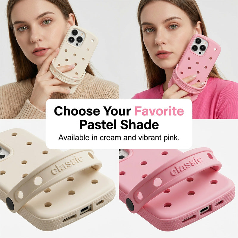 Clog-Inspired Phone Case with Strap