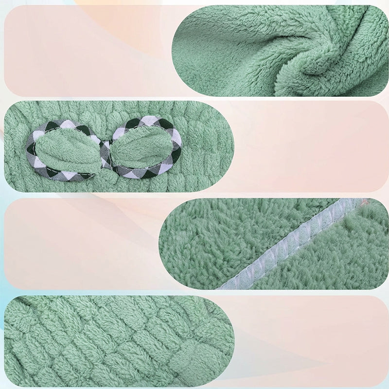 🧖‍♀️ 50% DE DESCONTO – Turbante de Cabelo em Tecido Felpudo | Secagem suave, confortável & prático