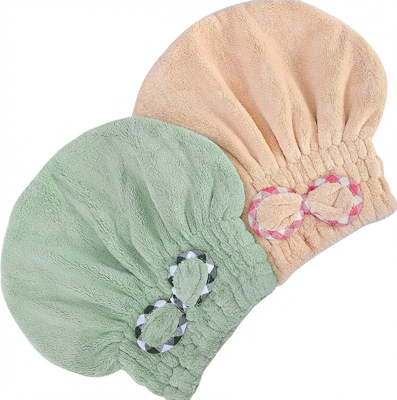 🧖‍♀️ 50% DE DESCONTO – Turbante de Cabelo em Tecido Felpudo | Secagem suave, confortável & prático