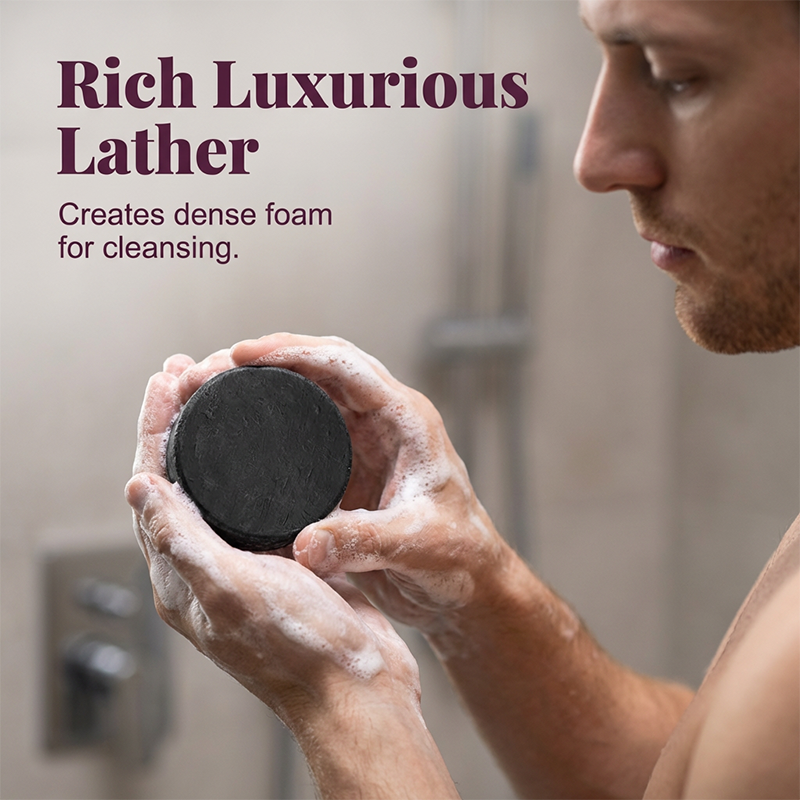 🖤 50% DE DESCONTO – Shampoo Sólido para Cabelos Grisalhos | Escurecimento gradual, nutrição & ingredientes naturais