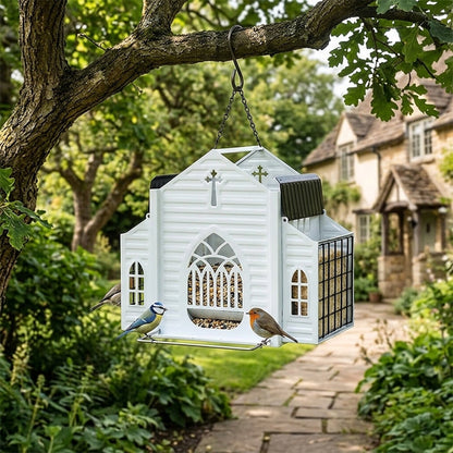 🐦 50% DE DESCONTO – Alimentador de Pássaros Solar em Forma de Templo | Decoração automática, sustentável & resistente à chuva