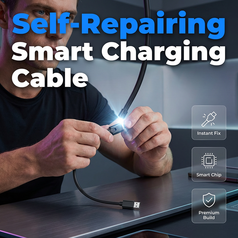 🔌 50% DE DESCONTO – Cabo USB-C de Corte e Reparo | Carregamento rápido, ajustável & durável