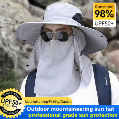 Chapéu de sol profissional para atividades ao ar livre 🛡️, com aba larga e proteção UPF 50+, design respirável, proteção contra o sol e insetos — a escolha ideal para caminhadas de verão