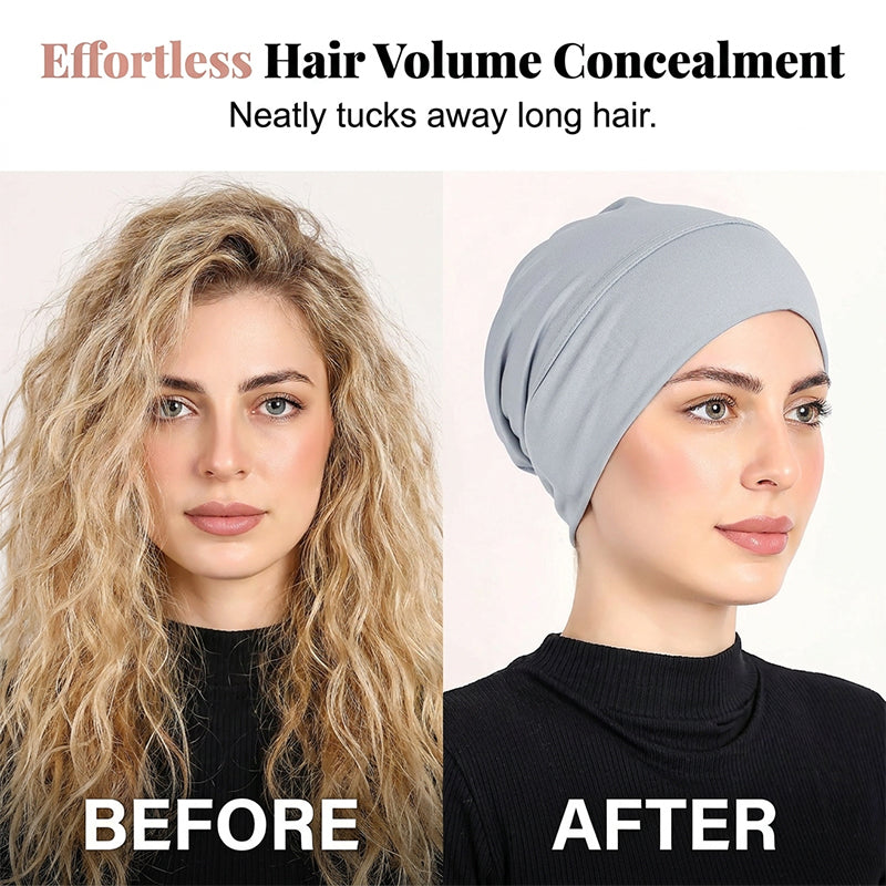 🧕 50% DE DESCONTO – Turbante Feminino | Macio, elástico & confortável