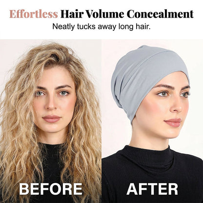 🧕 50% DE DESCONTO – Turbante Feminino | Macio, elástico & confortável