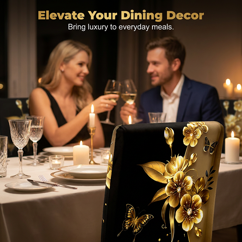 Printed Stretch Dining Chair Cover