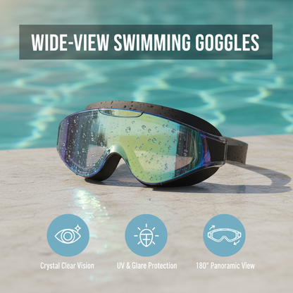 HD Anti-Fog Wide-View Swimming Goggles
