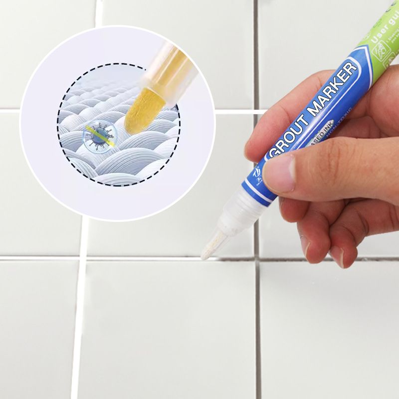 ✏️ 50% DE DESCONTO – Caneta de Tinta para Rejunte de Azulejos | À prova d'água, cobre rachaduras & fácil aplicação