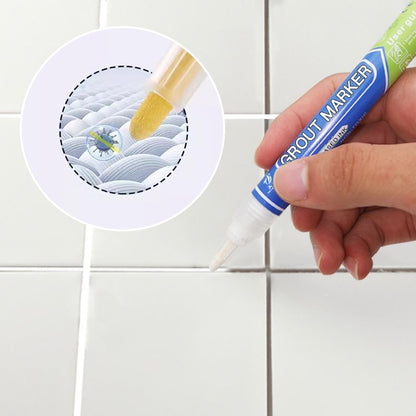 ✏️ 50% DE DESCONTO – Caneta de Tinta para Rejunte de Azulejos | À prova d'água, cobre rachaduras & fácil aplicação