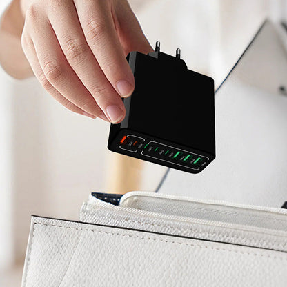 🔌 50% DE DESCONTO – Carregador Multi-Porta 150W Ultra-Rápido | 8 portas USB, carregamento simultâneo & proteção inteligente ⚡