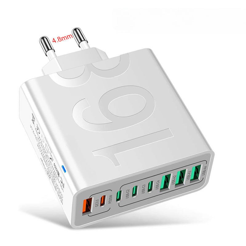 🔌 50% DE DESCONTO – Carregador Multi-Porta 150W Ultra-Rápido | 8 portas USB, carregamento simultâneo & proteção inteligente ⚡