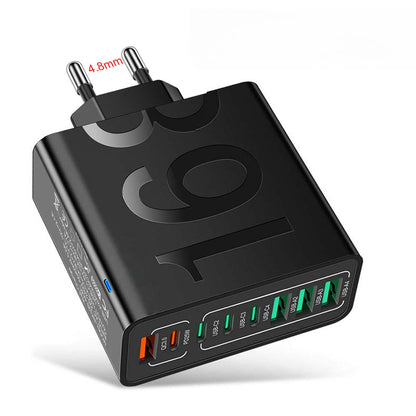 🔌 50% DE DESCONTO – Carregador Multi-Porta 150W Ultra-Rápido | 8 portas USB, carregamento simultâneo & proteção inteligente ⚡