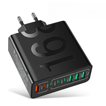 🔌 50% DE DESCONTO – Carregador Multi-Porta 150W Ultra-Rápido | 8 portas USB, carregamento simultâneo & proteção inteligente ⚡