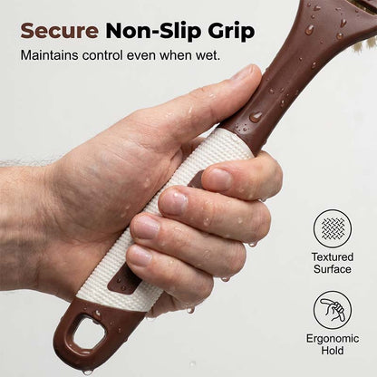 🧽 50% DE DESCONTO – Escova Corporal Ergonómica com Cabo Comprido | Alcança todas as costas, esfolia suavemente & fácil de manusear
