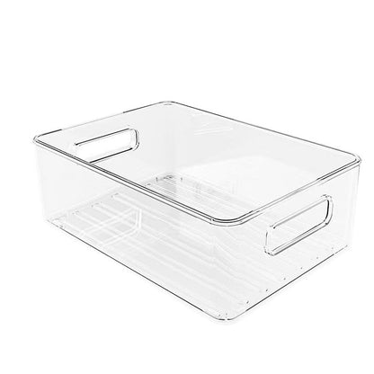 🧊 50% DE DESCONTO – Organizador de Geladeira Empilhável com Alças | Transparente, otimiza espaço & fácil de limpar
