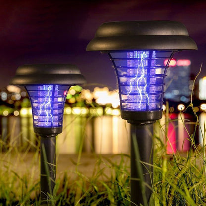 🦟 50% DE DESCONTO – Lâmpada Solar Inseticida com Estaca | Anti mosquitos, recarregável com energia solar & resistente à chuva