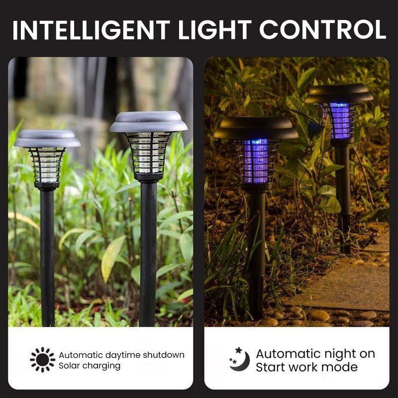 🦟 50% DE DESCONTO – Lâmpada Solar Inseticida com Estaca | Anti mosquitos, recarregável com energia solar & resistente à chuva