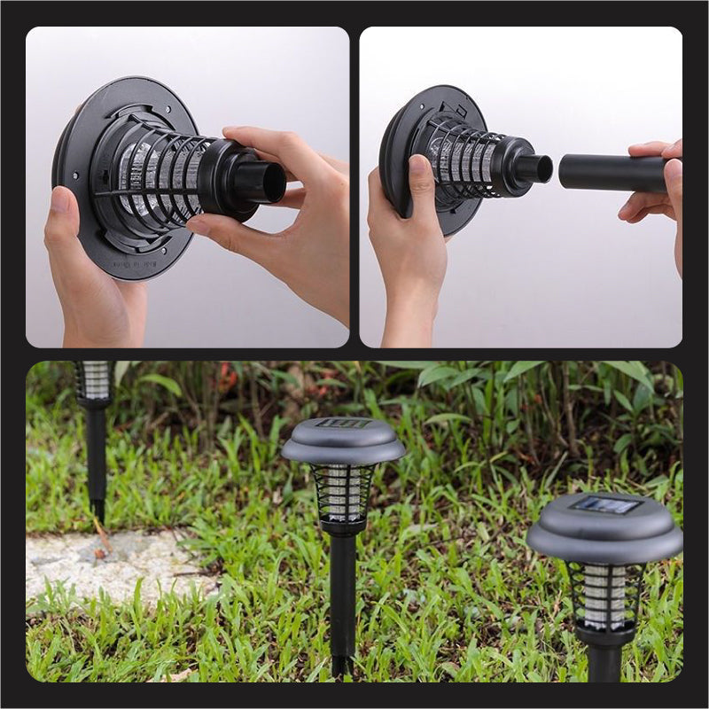 🦟 50% DE DESCONTO – Lâmpada Solar Inseticida com Estaca | Anti mosquitos, recarregável com energia solar & resistente à chuva