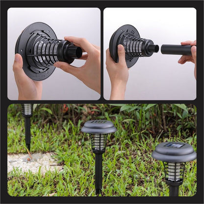 🦟 50% DE DESCONTO – Lâmpada Solar Inseticida com Estaca | Anti mosquitos, recarregável com energia solar & resistente à chuva